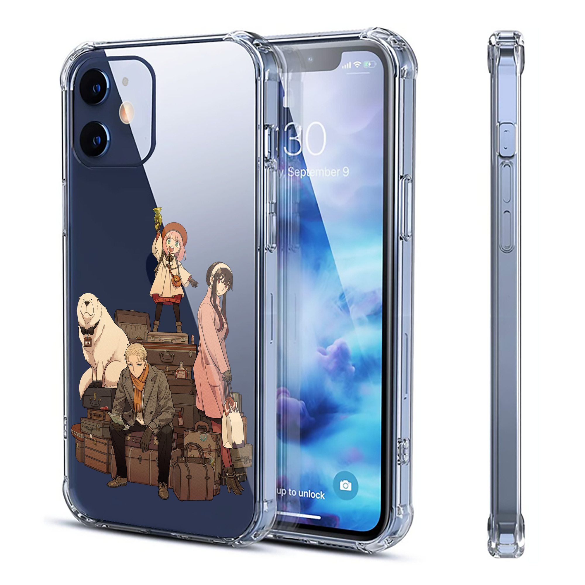 （画像用） SPY×FAMILY间谍家家酒 【iPhone 12シリーズ対応】透明スマホケース（クリアソフトケース）
